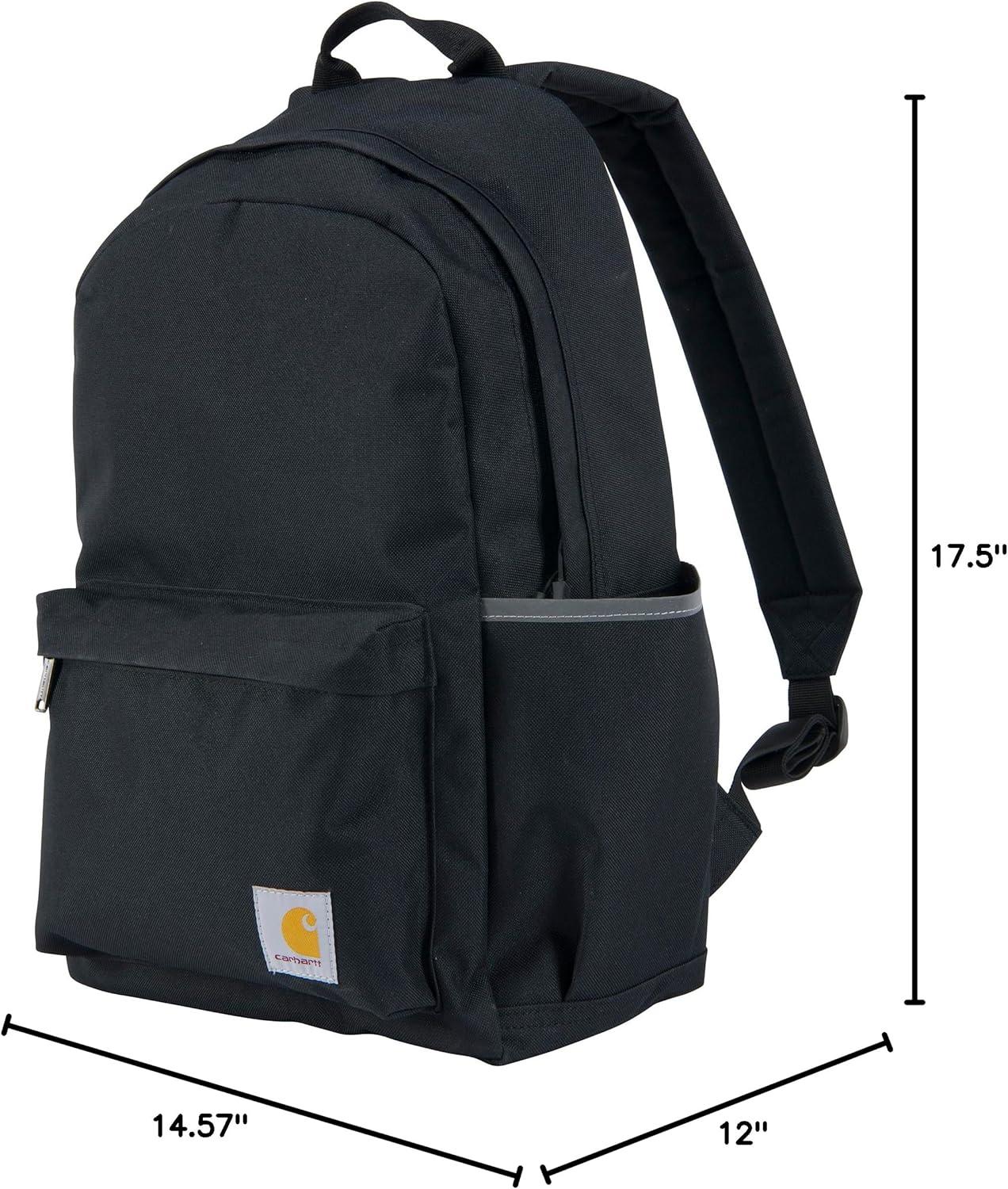 imageCarhartt 21L Classic Laptop Backpack WaterResistant Pack W 15quot Laptop Sleeve and Organizational Compartments PFAS Free Carhartt BrownBlack