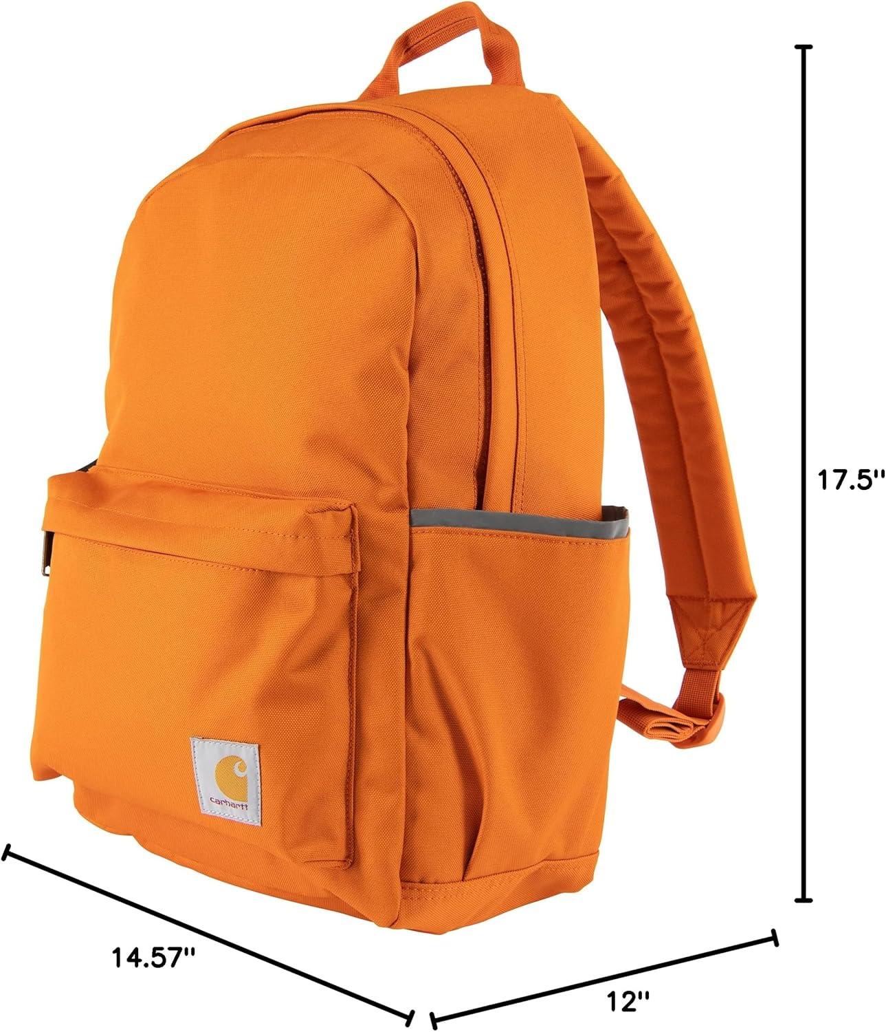 imageCarhartt 21L Classic Laptop Backpack WaterResistant Pack W 15quot Laptop Sleeve and Organizational Compartments PFAS Free Carhartt BrownMarmalade