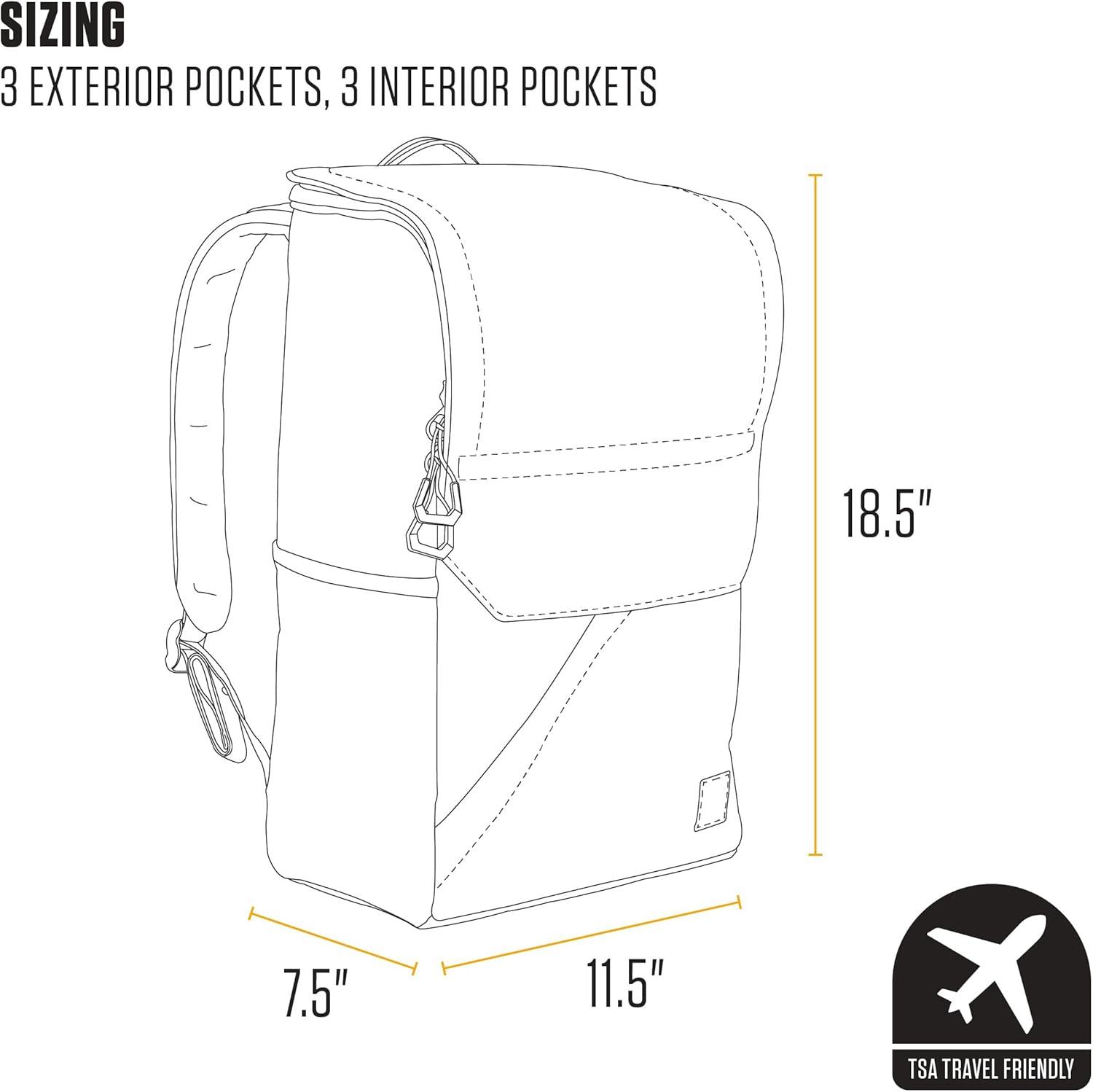 imageCarhartt 21L TopLoad Backpack Durable Water Resistant Coated Canvas Base W 17quot Laptop Sleeve BluestoneBlack