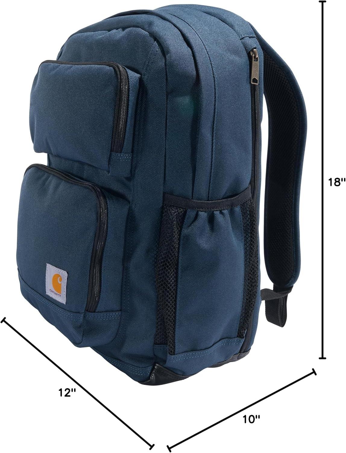 imageCarhartt 28L DualCompartment Backpack Durable Pack with Laptop Sleeve and Duravax Abrasion Resistant Base BlackNavy