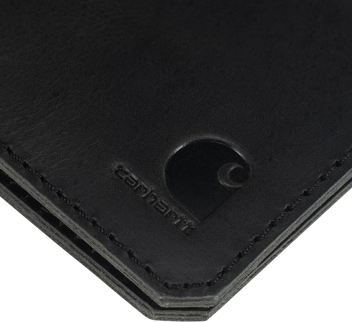 imageCarhartt Mens Craftsman Leather Wallets Available in Multiple Styles and ColorsBlack Bifold