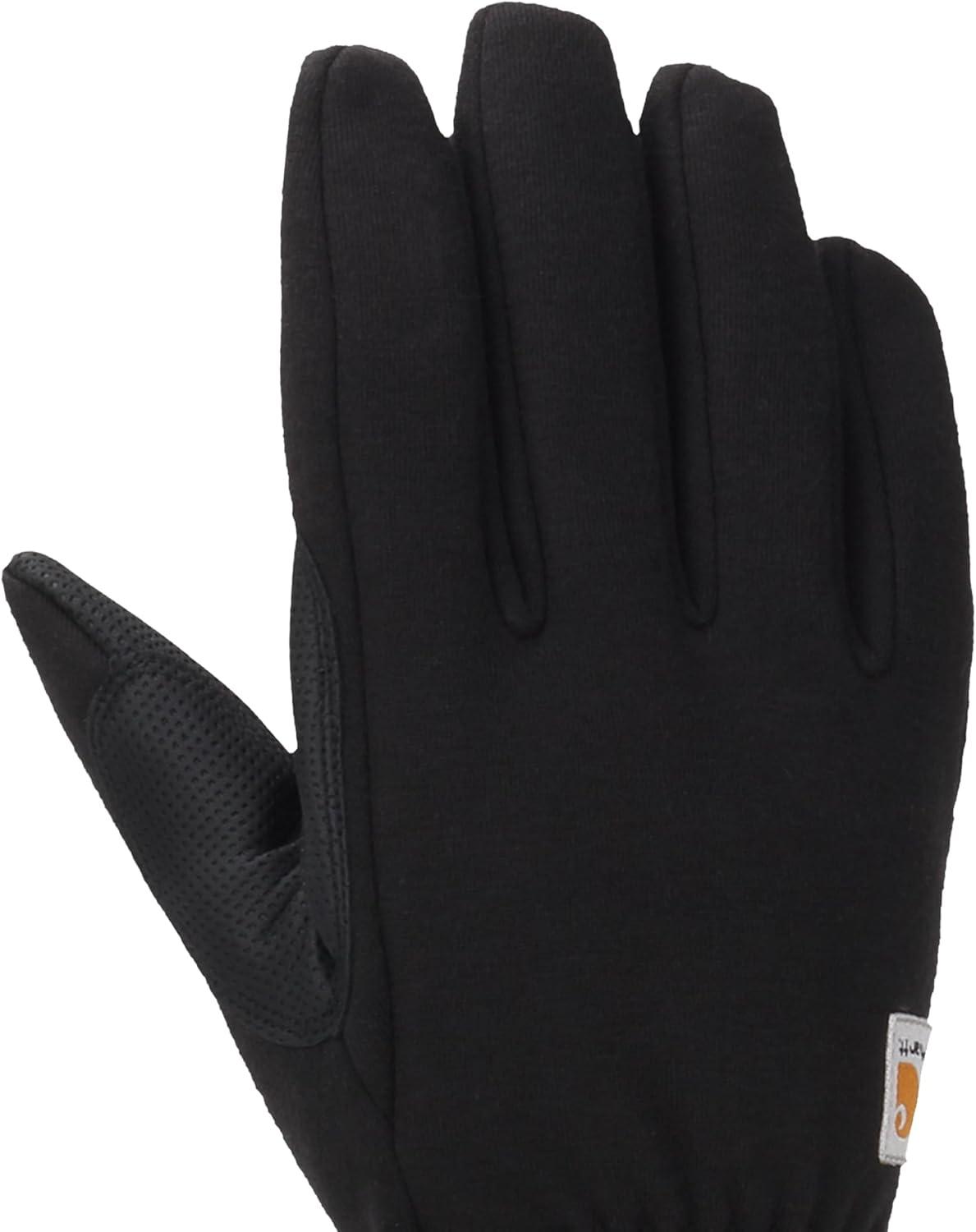 imageCarhartt Mens Wind Fighter ThermalLined Fleece TouchSensitive Knit Cuff GloveBlack