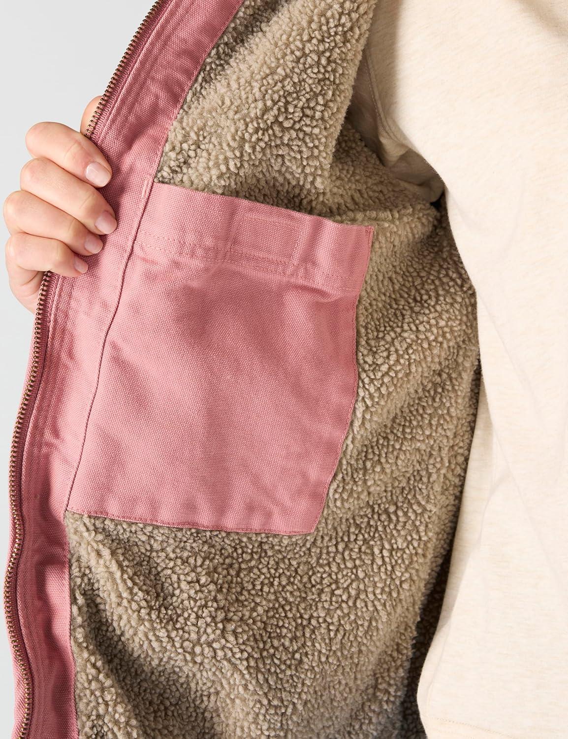 imageCarhartt Womens Loose Fit Washed Duck Sherpa Lined JacketRose Tint