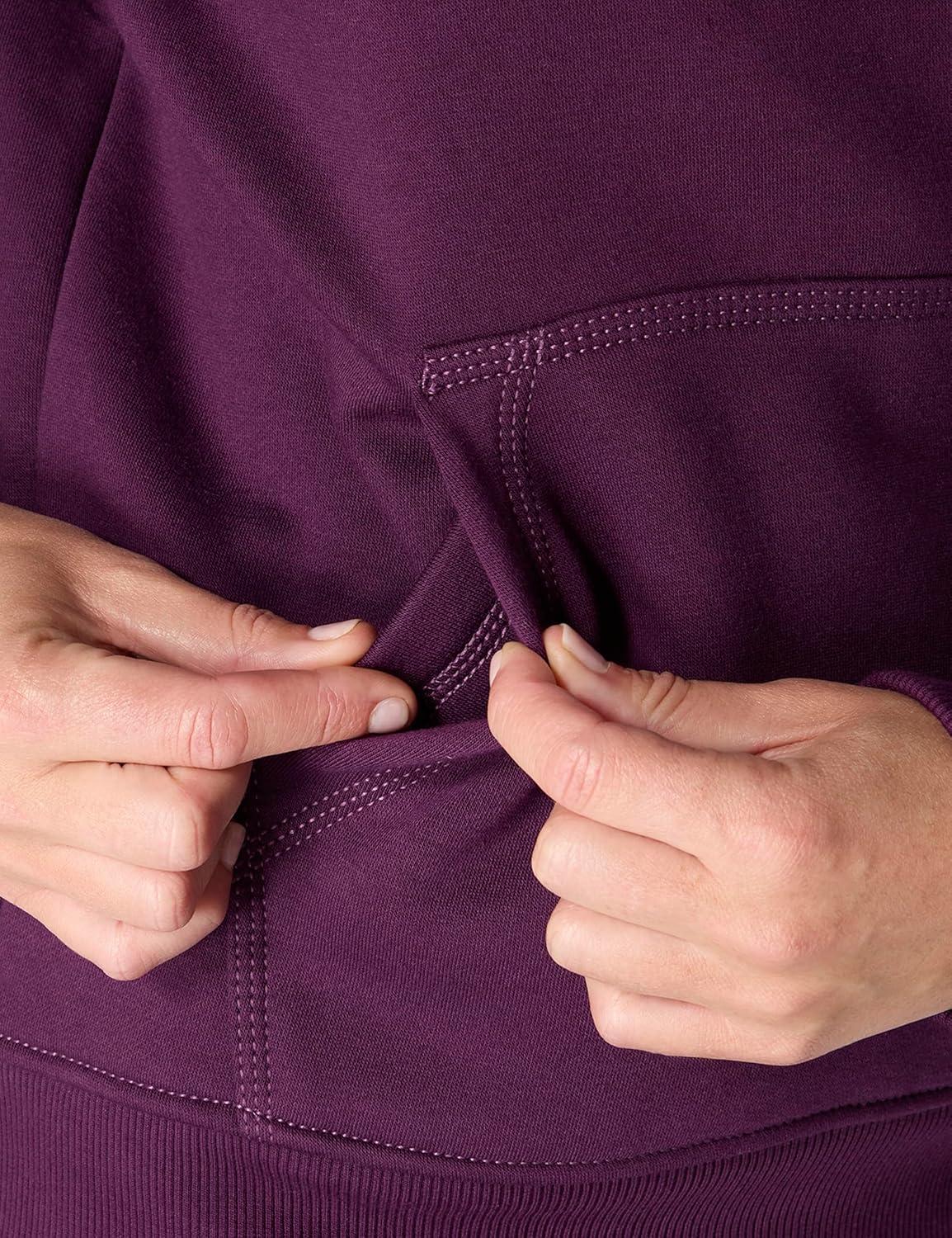 imageCarhartt Womens Relaxed Fit Midweight Logo Sleeve Graphic SweatshirtEggplant