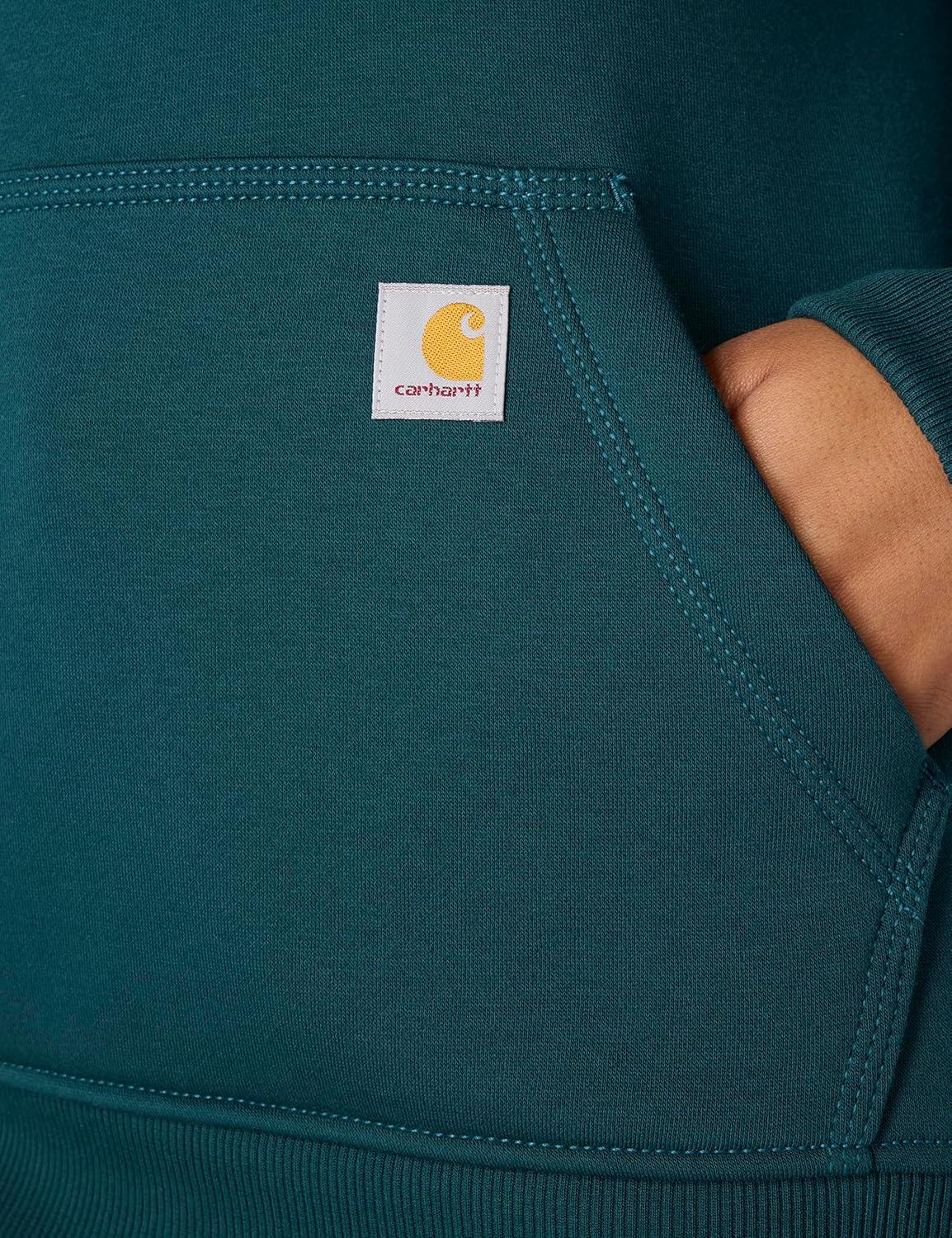 imageCarhartt Womens Relaxed Fit Midweight Logo Sleeve Graphic SweatshirtGreenstone