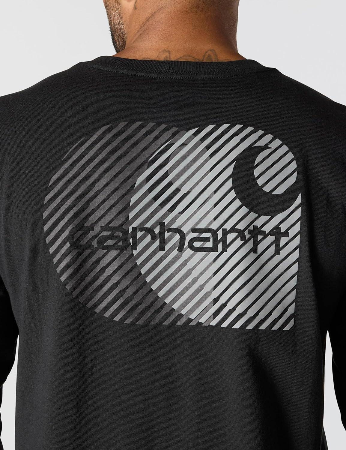 imageCarhartt mens Relaxed Fit Heavyweight Longsleeve Pocket C Graphic TshirtBlack