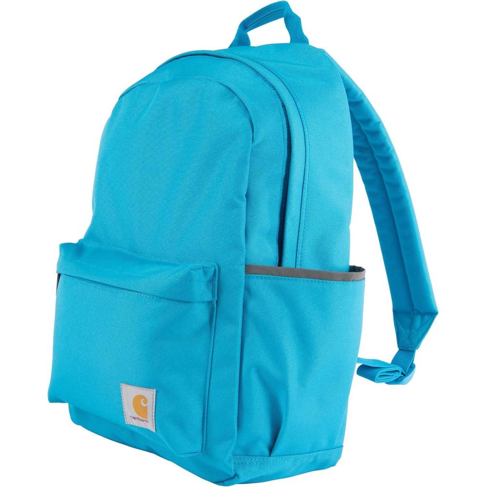 imageCarhartt 21L Classic Laptop Backpack WaterResistant Pack W 15quot Laptop Sleeve and Organizational Compartments PFAS Free Carhartt BrownAtomic Blue