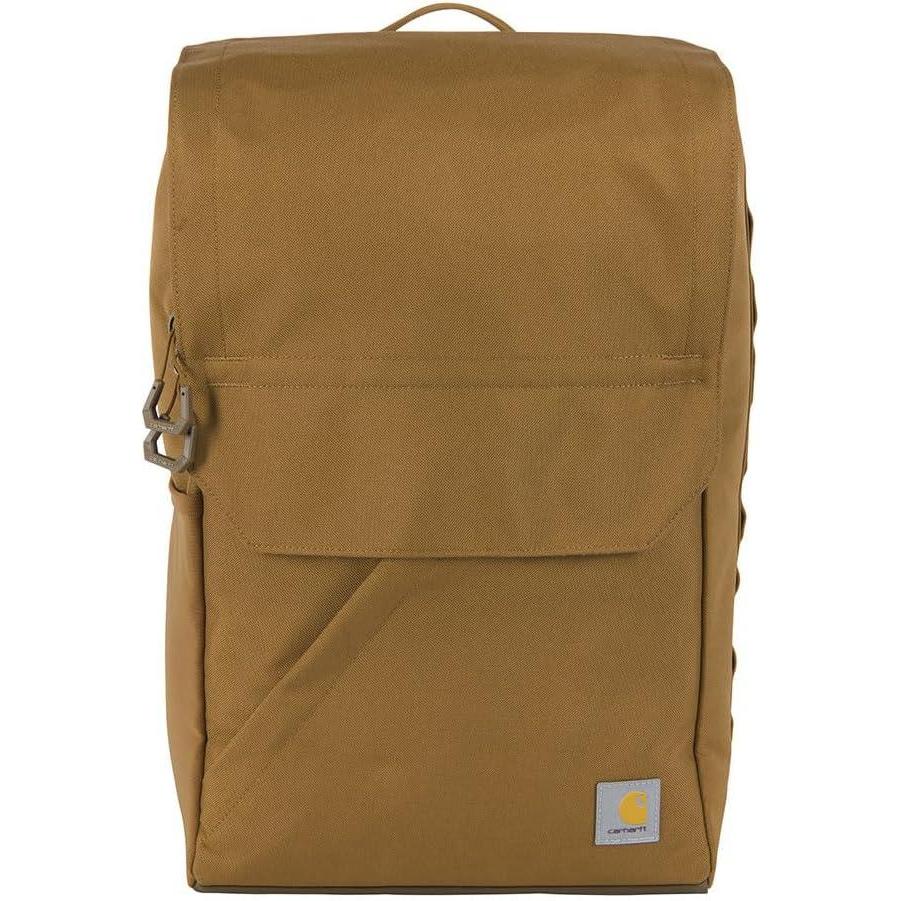 imageCarhartt 21L TopLoad Backpack Durable Water Resistant Coated Canvas Base W 17quot Laptop Sleeve BluestoneCarhartt Brown