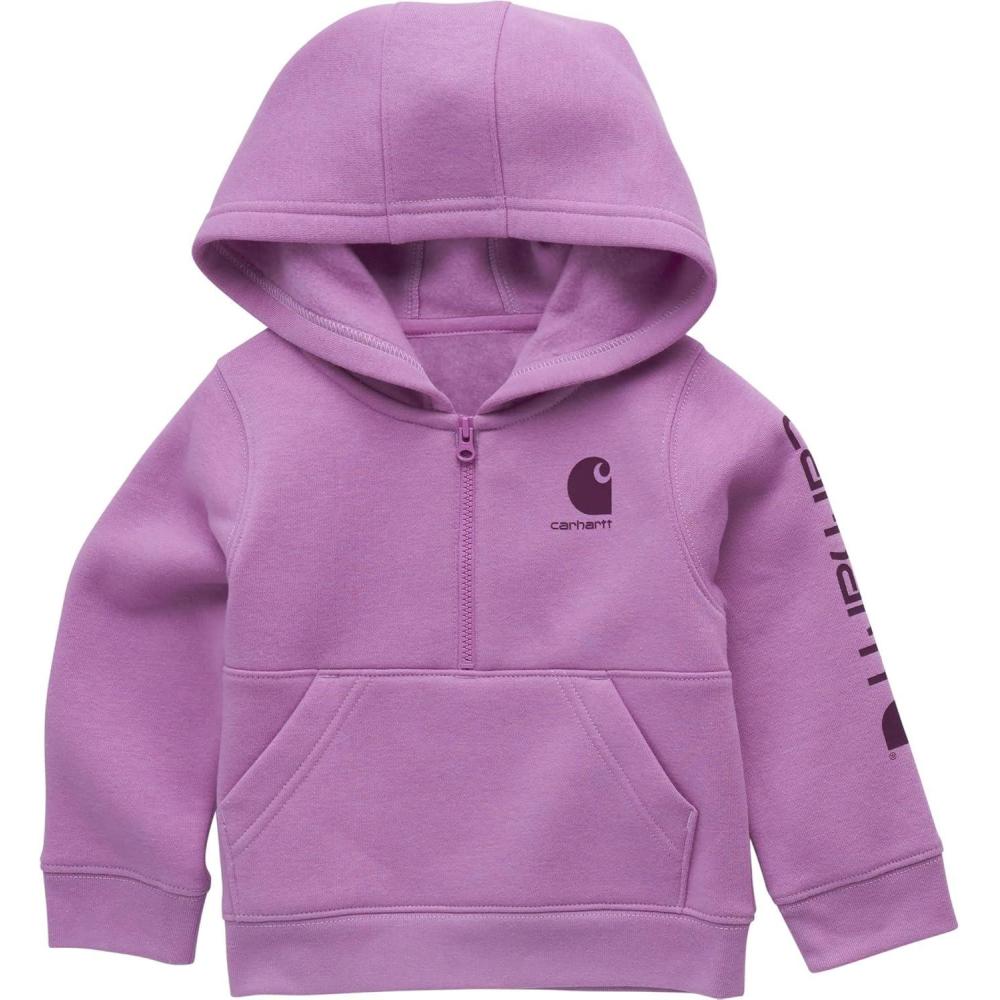 imageCarhartt Baby ampamp Toddler Girls HalfZip Hooded SweatshirtCrocus