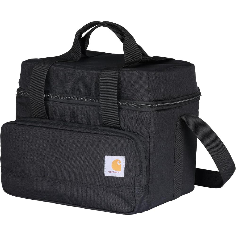 imageCarhartt Insulated Two Compartment Cooler Durable Water Repellent Material WFront Zippered Pocket for Camping Beach ampamp TravelBlack