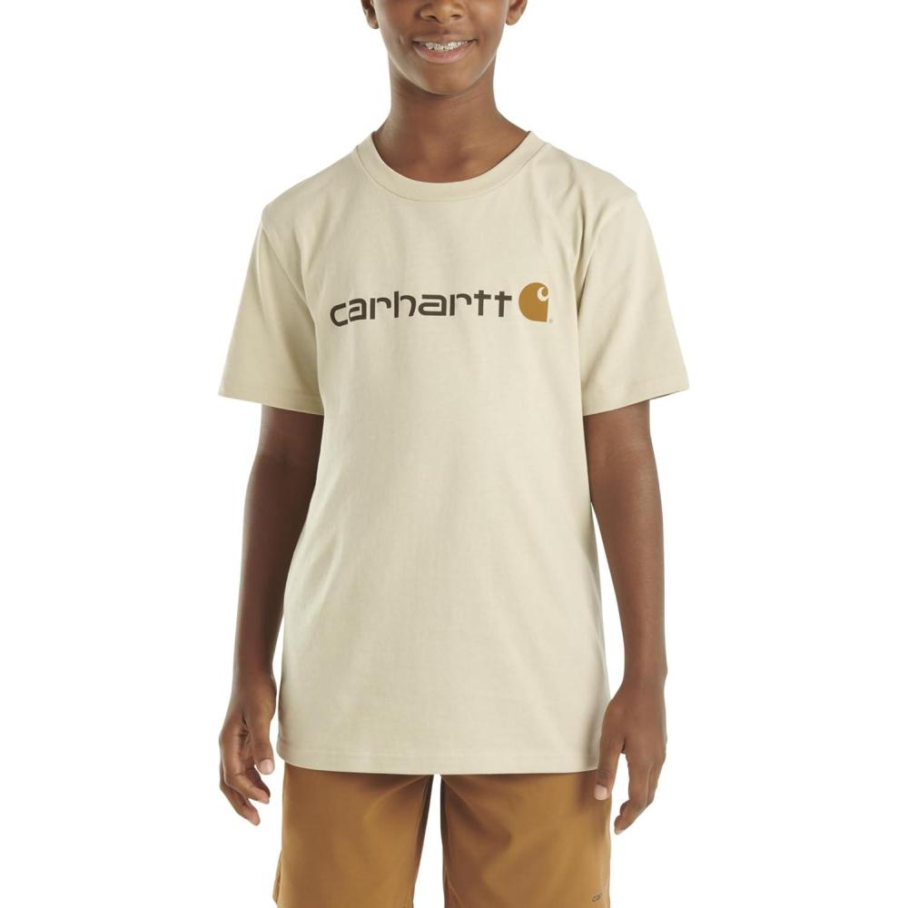 imageCarhartt Kids CA6156 ShortSleeve Logo Tee  BoysSand
