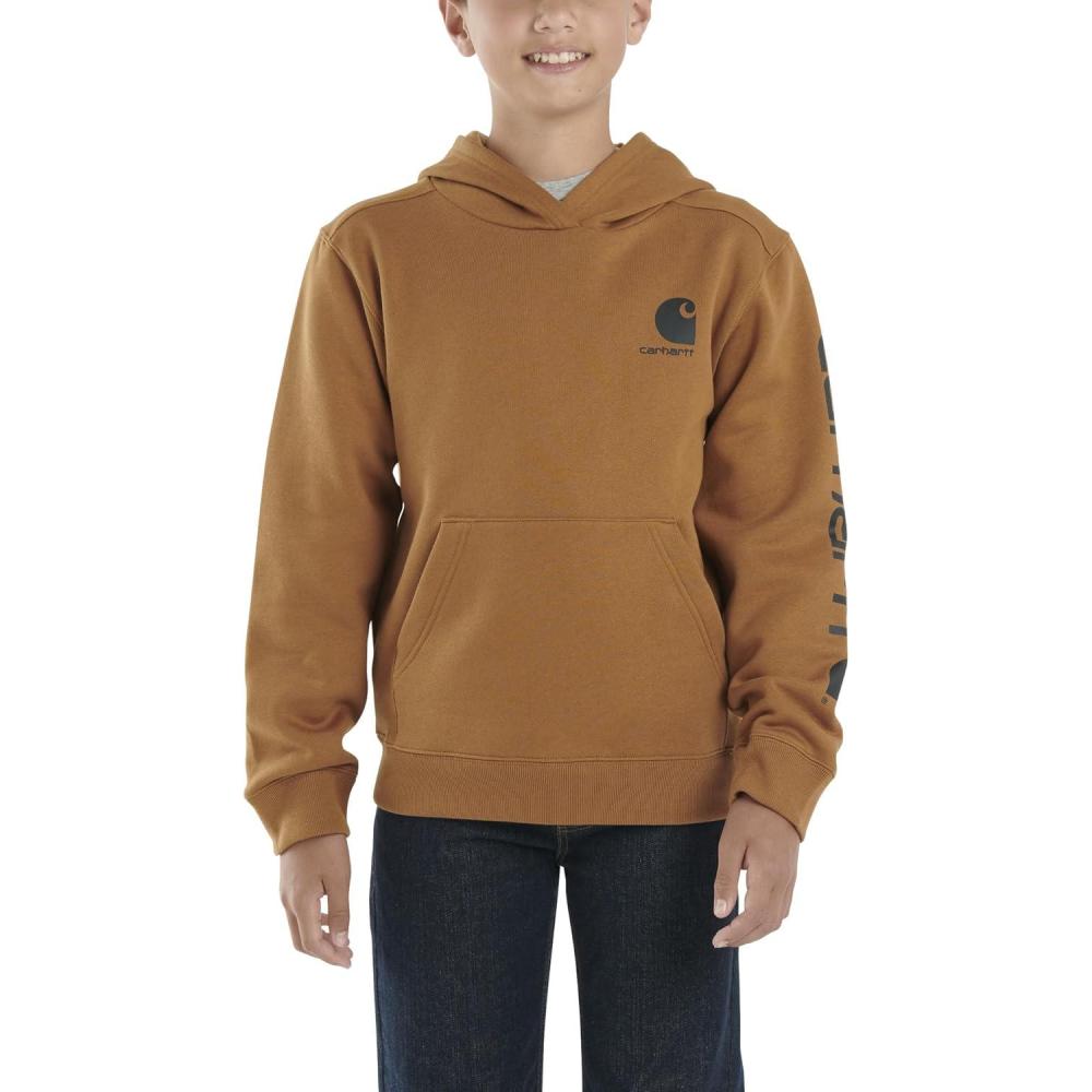 imageCarhartt Kids CA6272 LongSleeve Graphic Sweatshirt  BoysCarhartt Brown