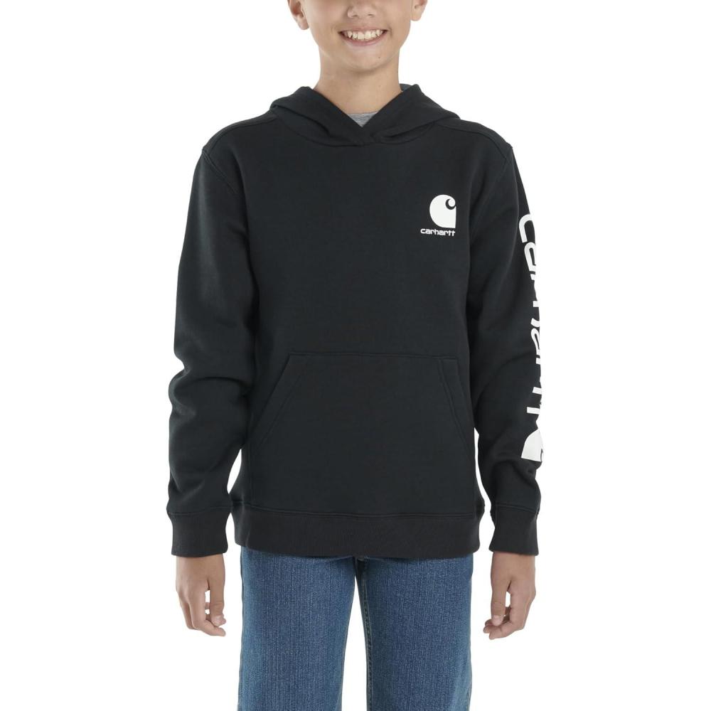 imageCarhartt Kids CA6272 LongSleeve Graphic Sweatshirt  BoysCaviar Black
