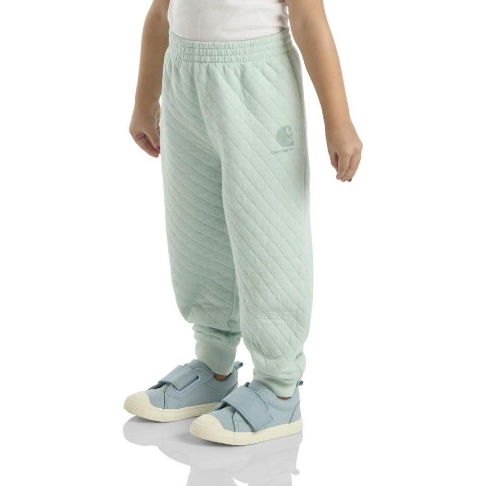 imageCarhartt Kids CK9486 Quilted Jersey Logo Sweatpant  GirlsGreen