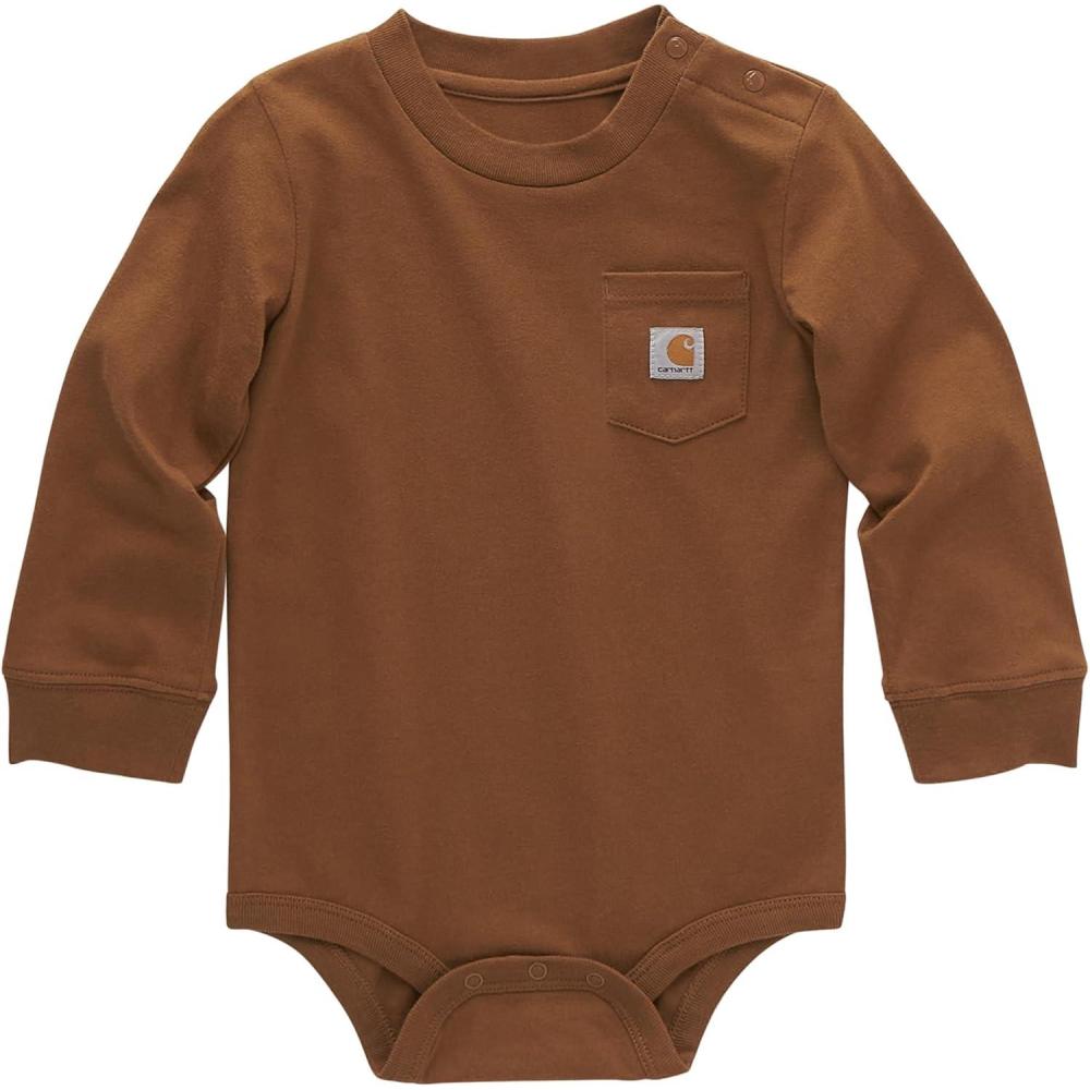 imageCarhartt LongSleeve Pocket BodysuitCarhartt Brown