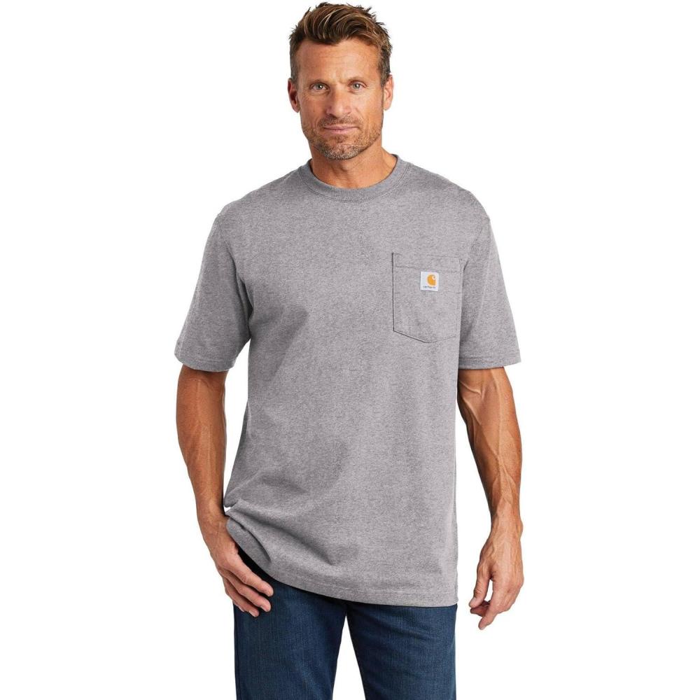 imageCarhartt Mens 103296 Relaxed Fit Workwear Pocket TShirtHeather Grey