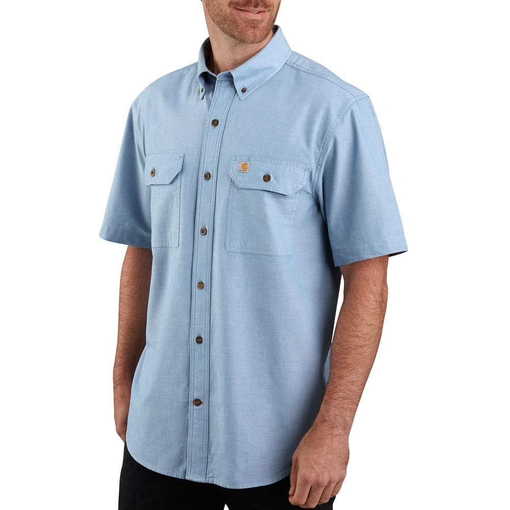 imageCarhartt Mens 104369 Loose Fit Midweight ShirtBlue Chambray