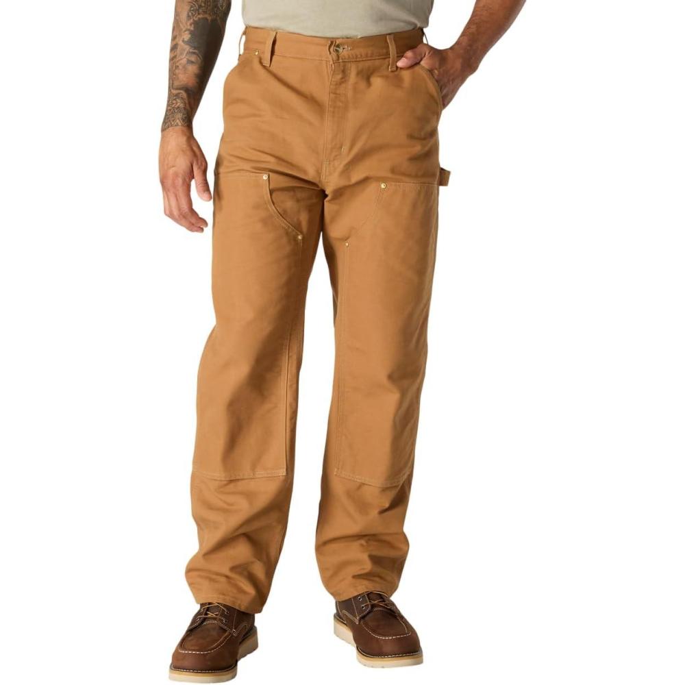 imageCarhartt Mens B01 Loose Straight Firm Duck DoubleFront DungareeCarhartt Brown