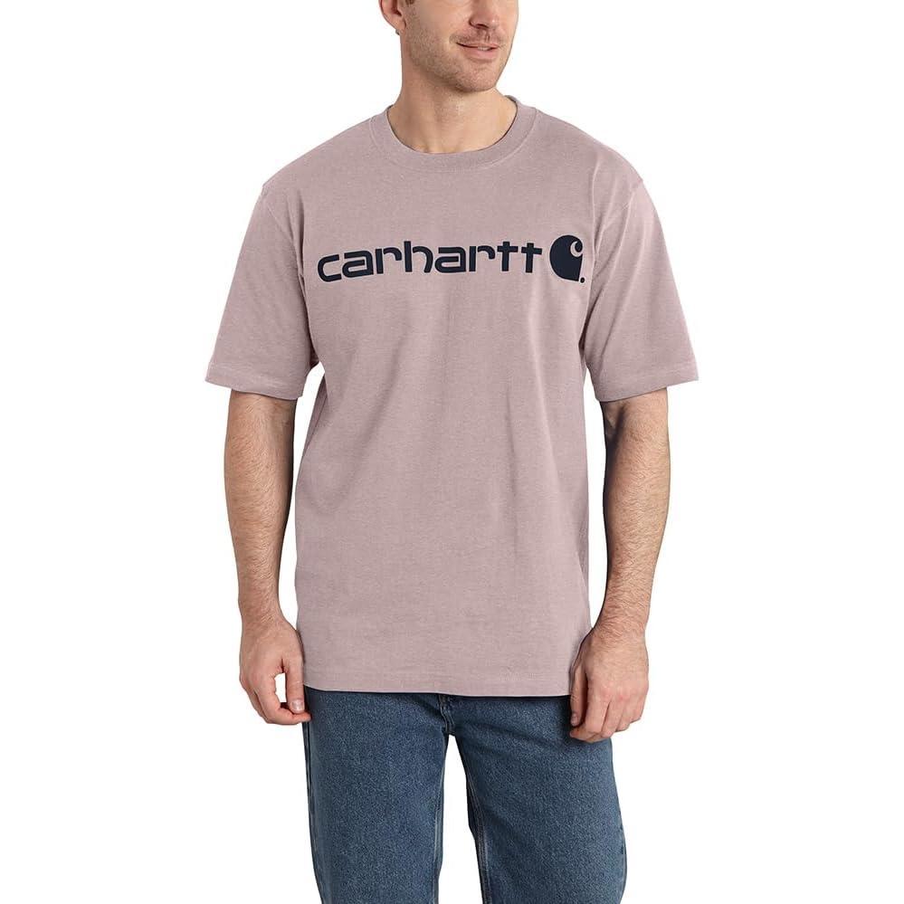 imageCarhartt Mens Big Signature Logo Short Sleeve TShirtMink