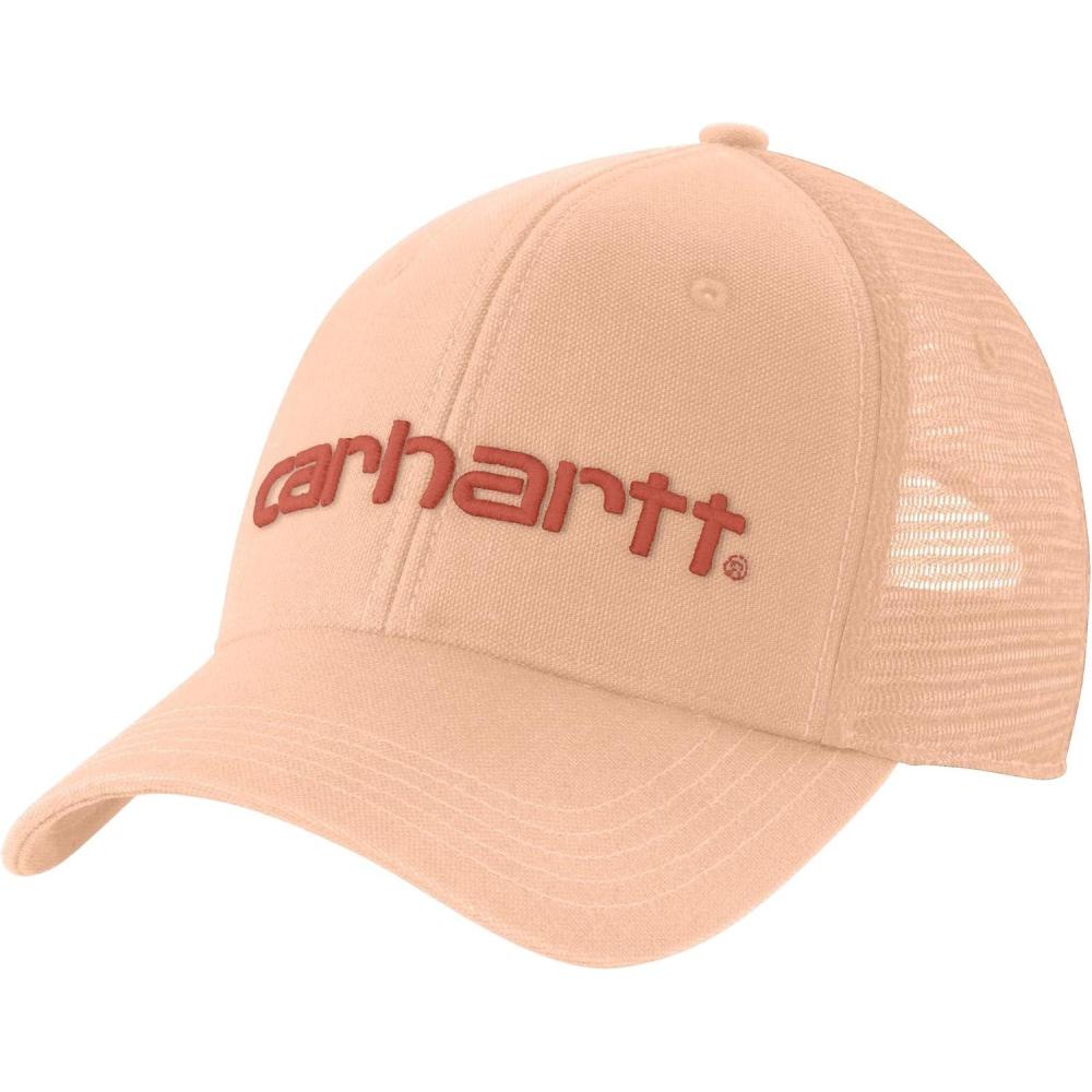 imageCarhartt Mens Canvas MeshBack Logo Graphic CapPale Apricot