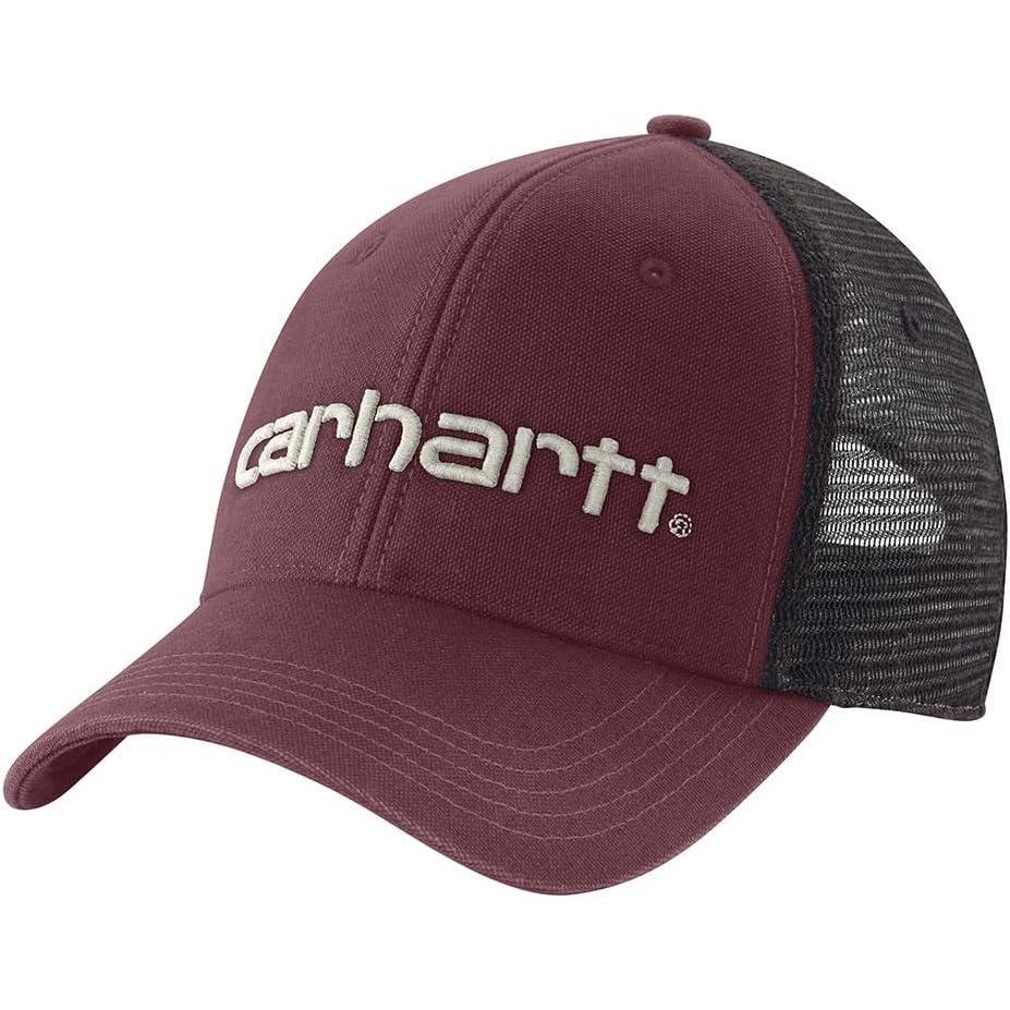 imageCarhartt Mens Canvas MeshBack Logo Graphic CapPortMalt