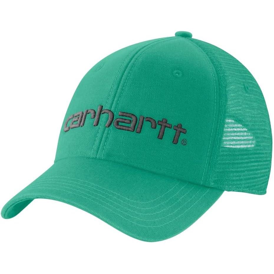 imageCarhartt Mens Canvas MeshBack Logo Graphic CapSea Green
