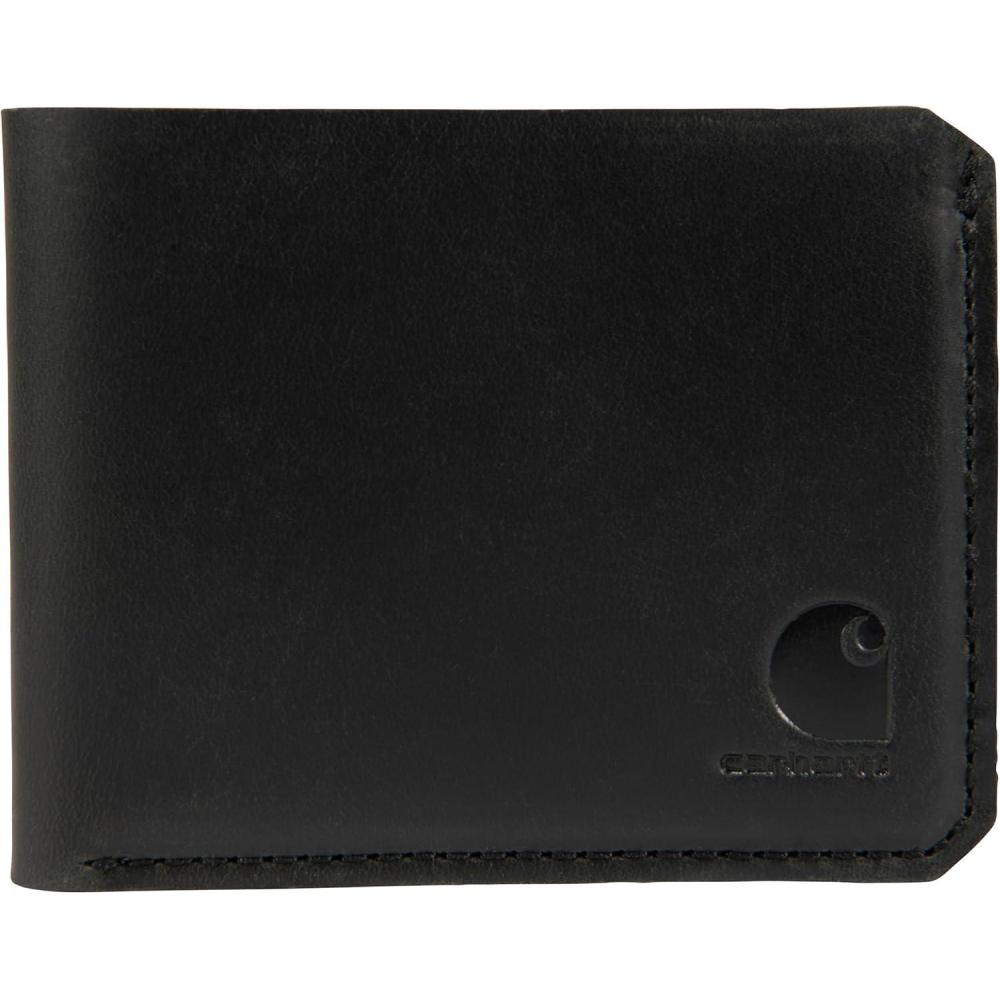 imageCarhartt Mens Craftsman Leather Wallets Available in Multiple Styles and ColorsBlack Bifold