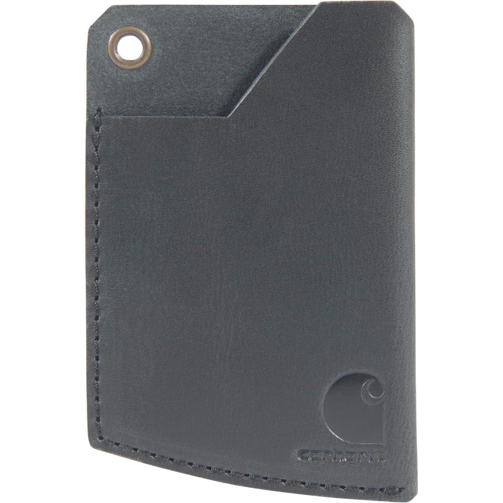 imageCarhartt Mens Craftsman Leather Wallets Available in Multiple Styles and ColorsBlack Front Pocket