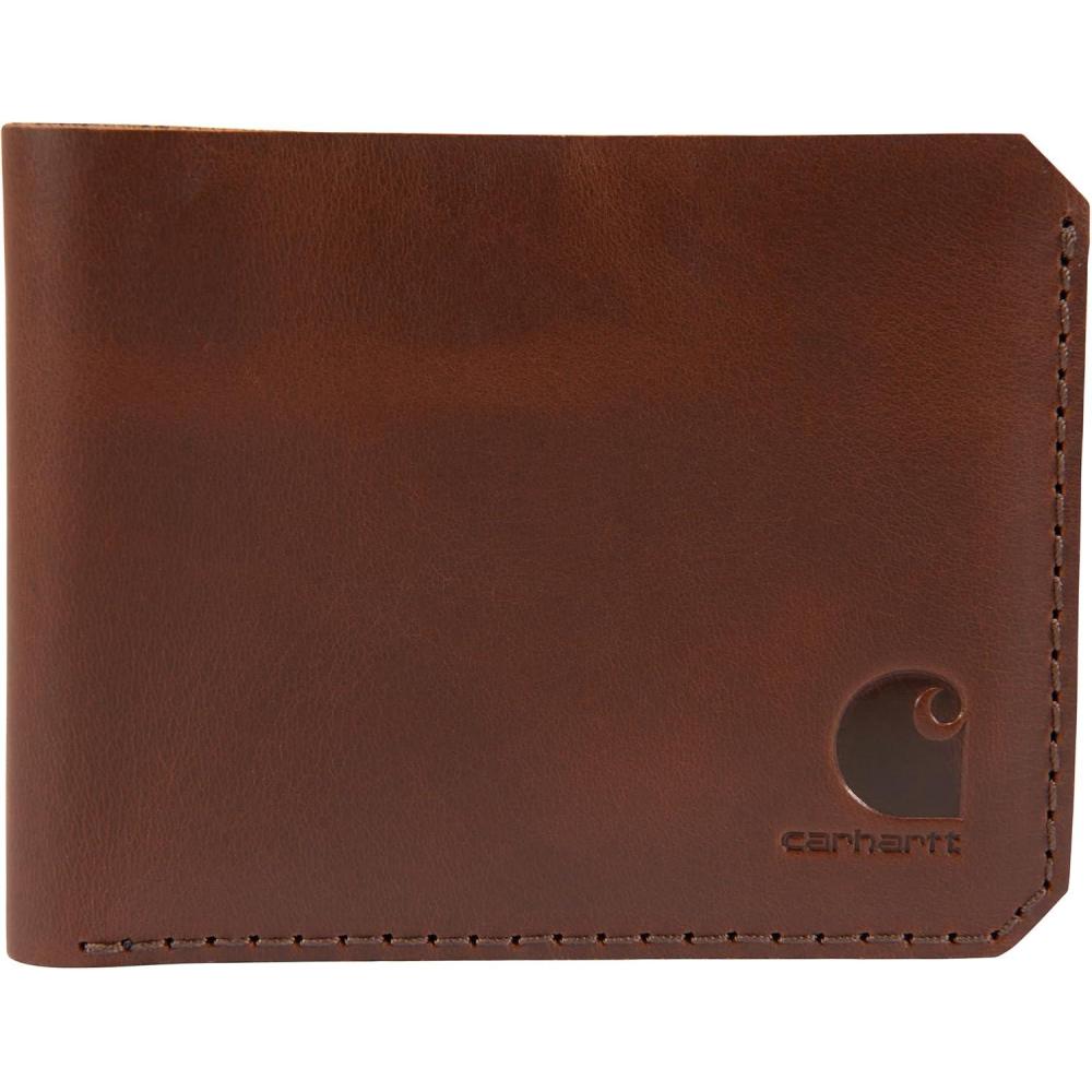 imageCarhartt Mens Craftsman Leather Wallets Available in Multiple Styles and ColorsBrown Bifold