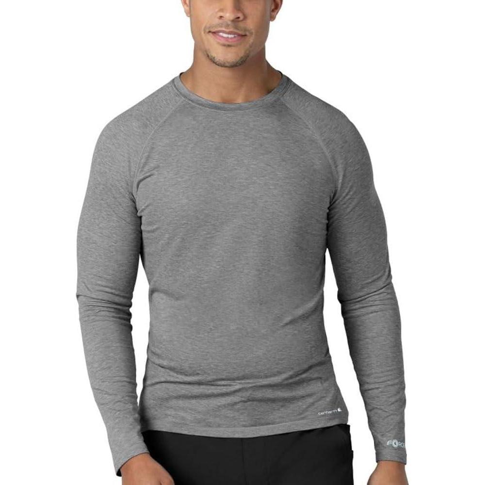 imageCarhartt Mens Force Relaxed Fit Lightweight Long Sleeve ShirtGrey Heather