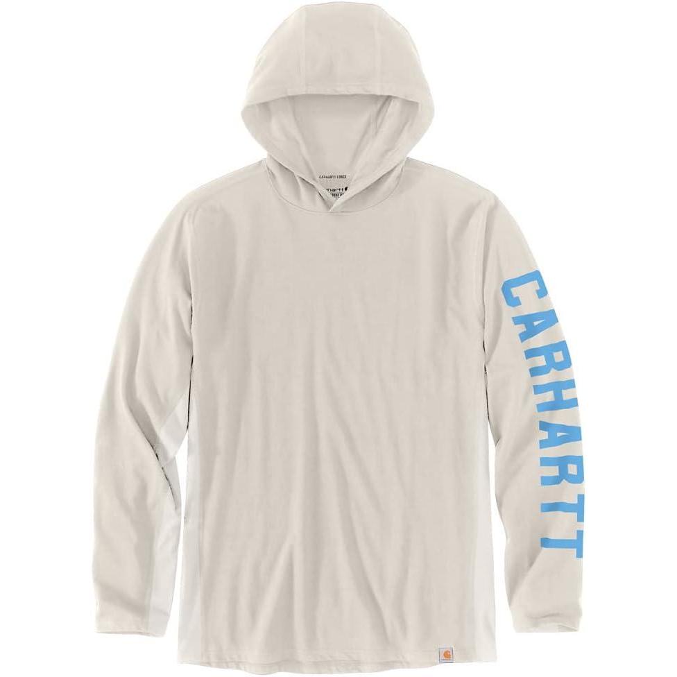 imageCarhartt Mens Force Relaxed Fit Midweight LongSleeve Logo Graphic Hooded TShirtMalt