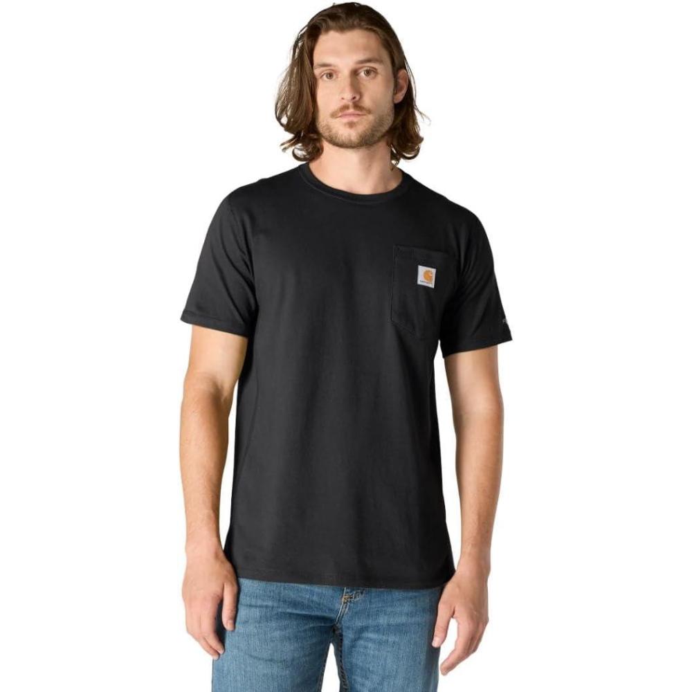 imageCarhartt Mens Force Relaxed Fit Midweight ShortSleeve Pocket TShirtBlack