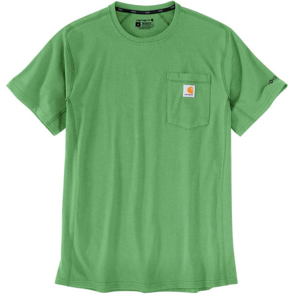 imageCarhartt Mens Force Relaxed Fit Midweight ShortSleeve Pocket TShirtLoden Frost