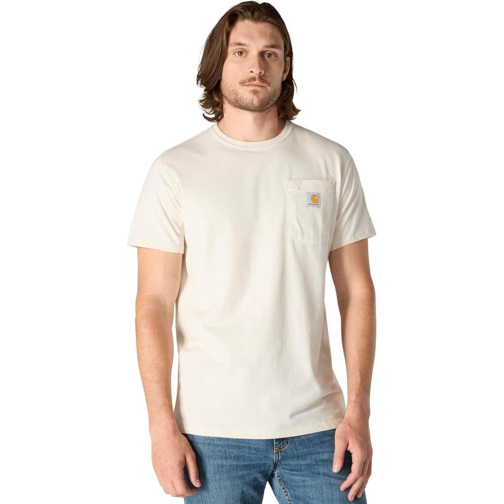 imageCarhartt Mens Force Relaxed Fit Midweight ShortSleeve Pocket TShirtMalt