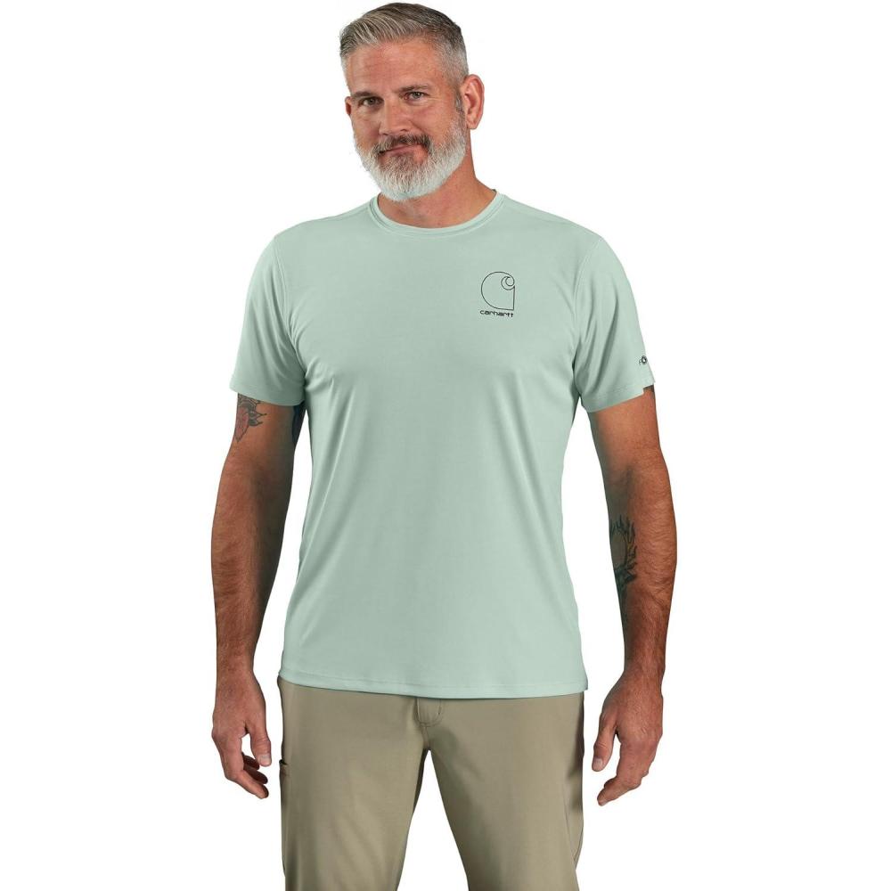imageCarhartt Mens Force Sun Defender Lightweight ShortSleeve Logo Graphic TShirtBig Sky