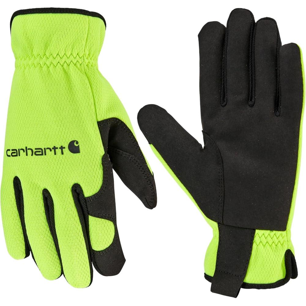 imageCarhartt Mens GD0794M High Dexterity Open Cuff GloveLime