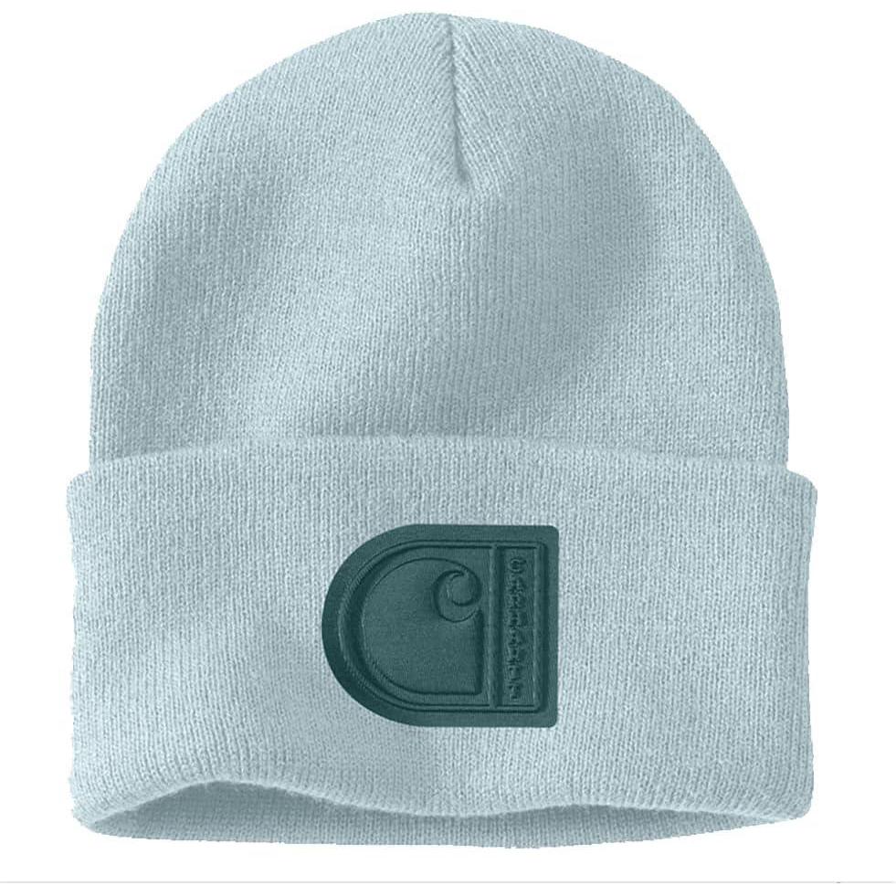 imageCarhartt Mens Knit Cuffed C Patch BeanieEarly Fog