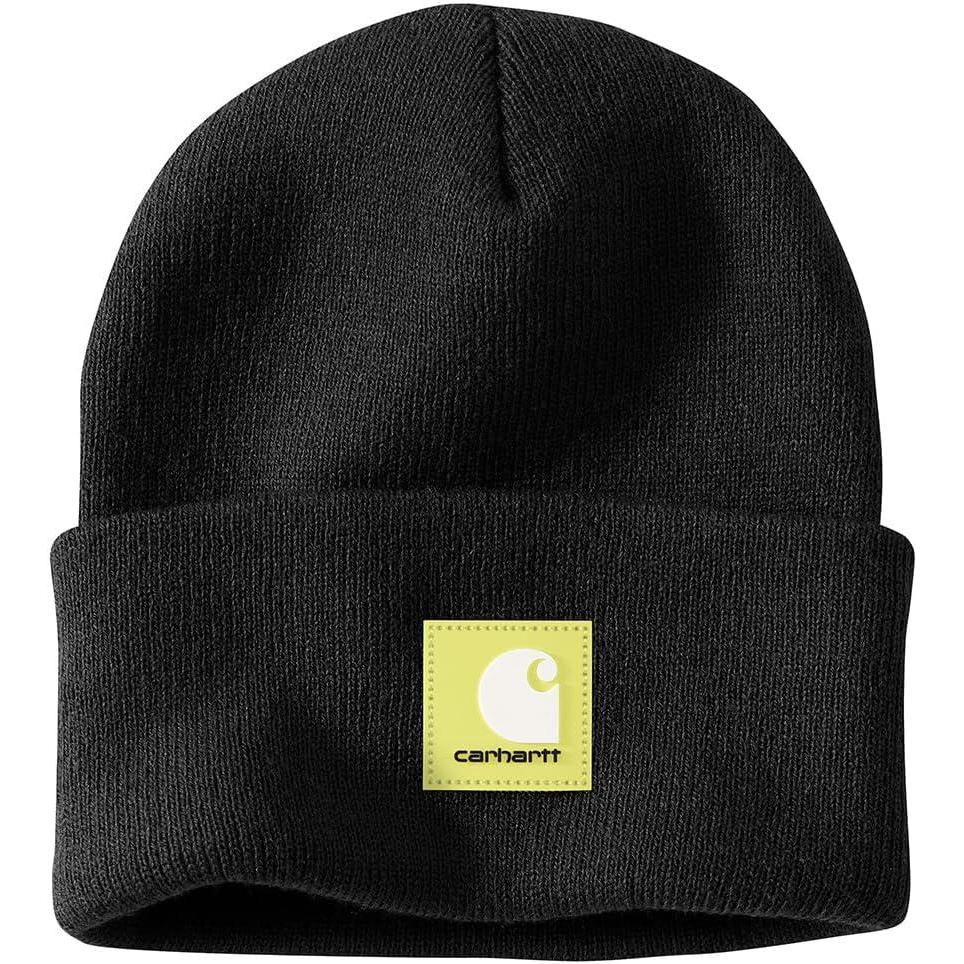 imageCarhartt Mens Knit Rubber Patch BeanieBlack