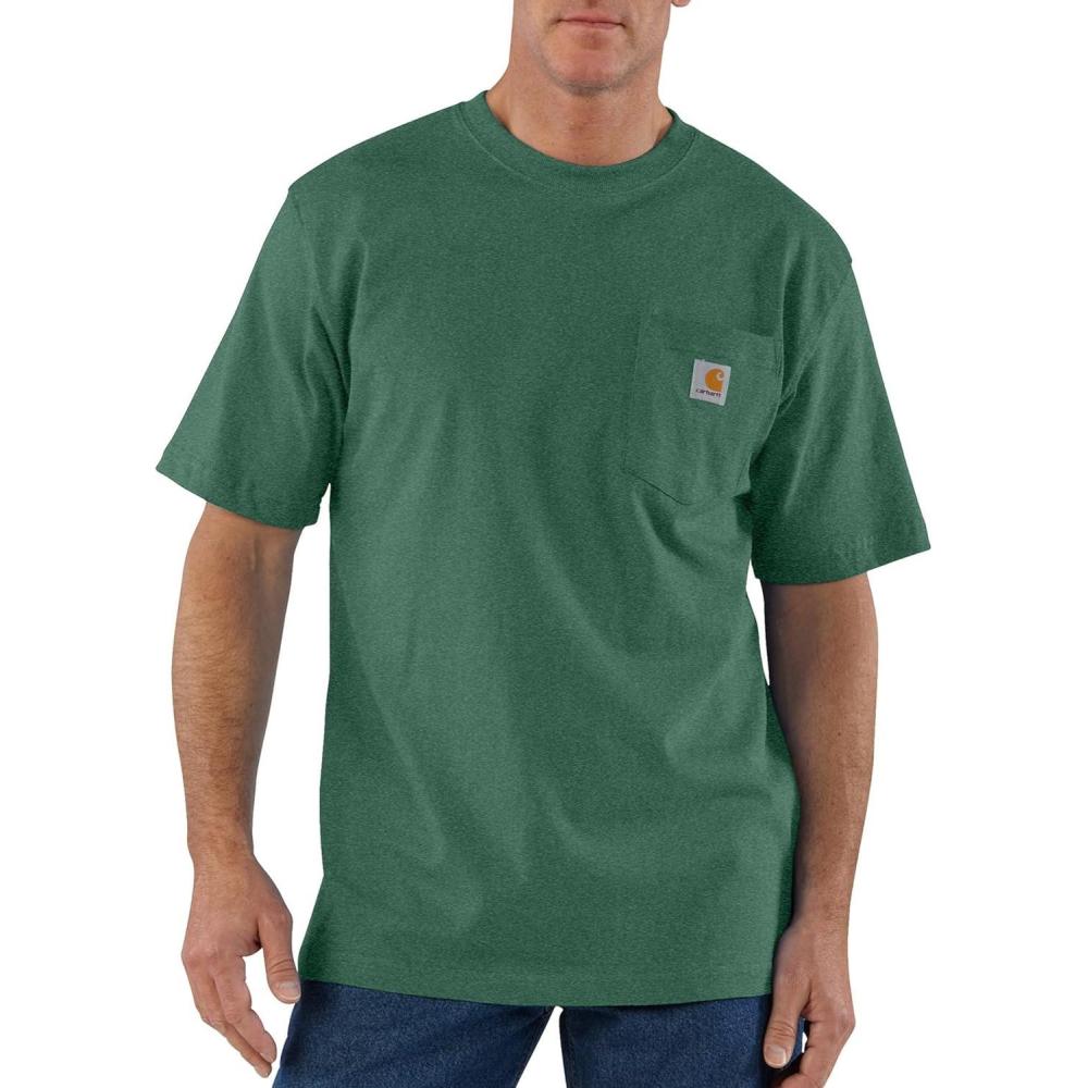 imageCarhartt Mens Loose Fit Heavyweight ShortSleeve Pocket TShirtFrosted Balsam Heather