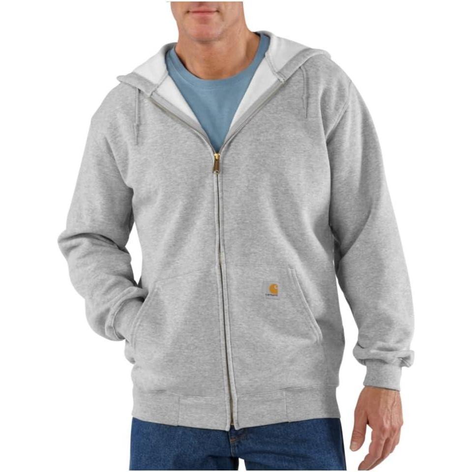 imageCarhartt Mens Loose Fit Midweight FullZip SweatshirtHeather Grey