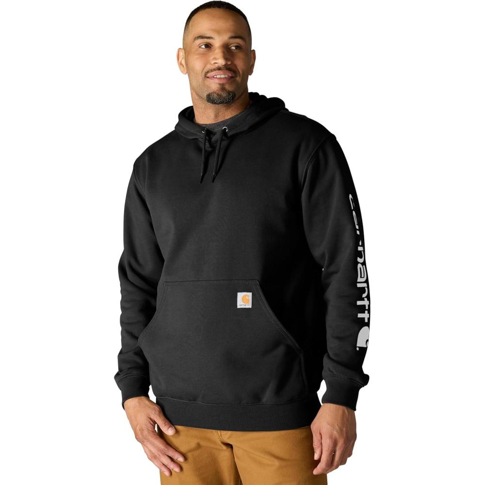 imageCarhartt Mens Loose Fit Midweight Logo Sleeve Graphic SweatshirtBlack
