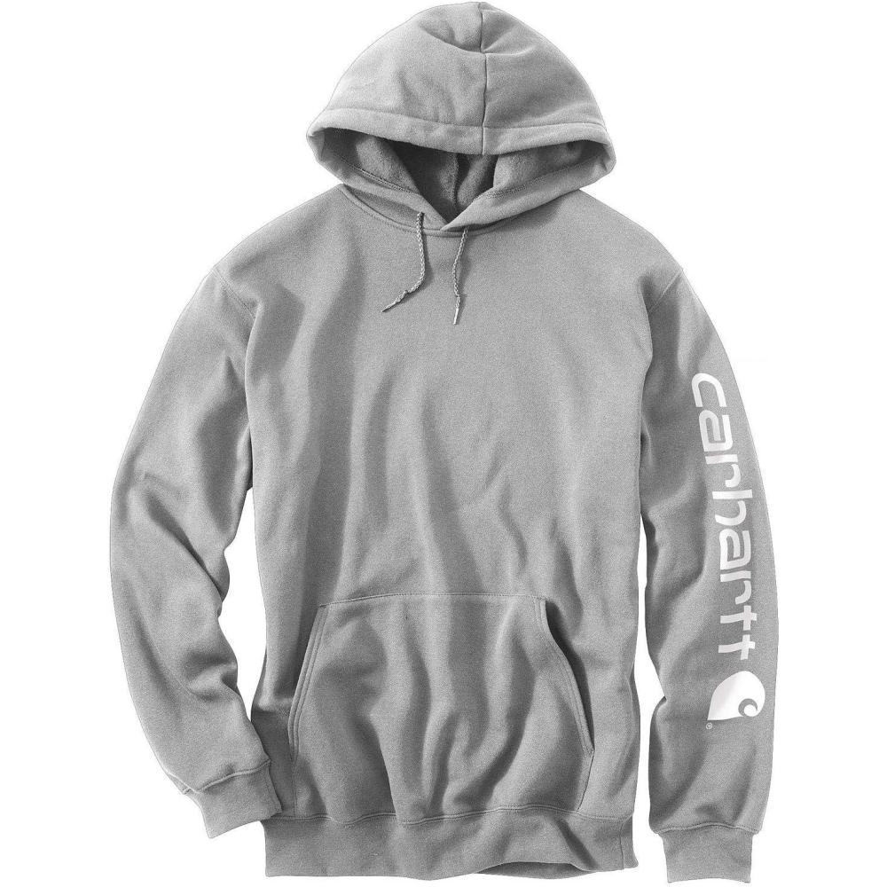 imageCarhartt Mens Loose Fit Midweight Logo Sleeve Graphic SweatshirtHthr Grey