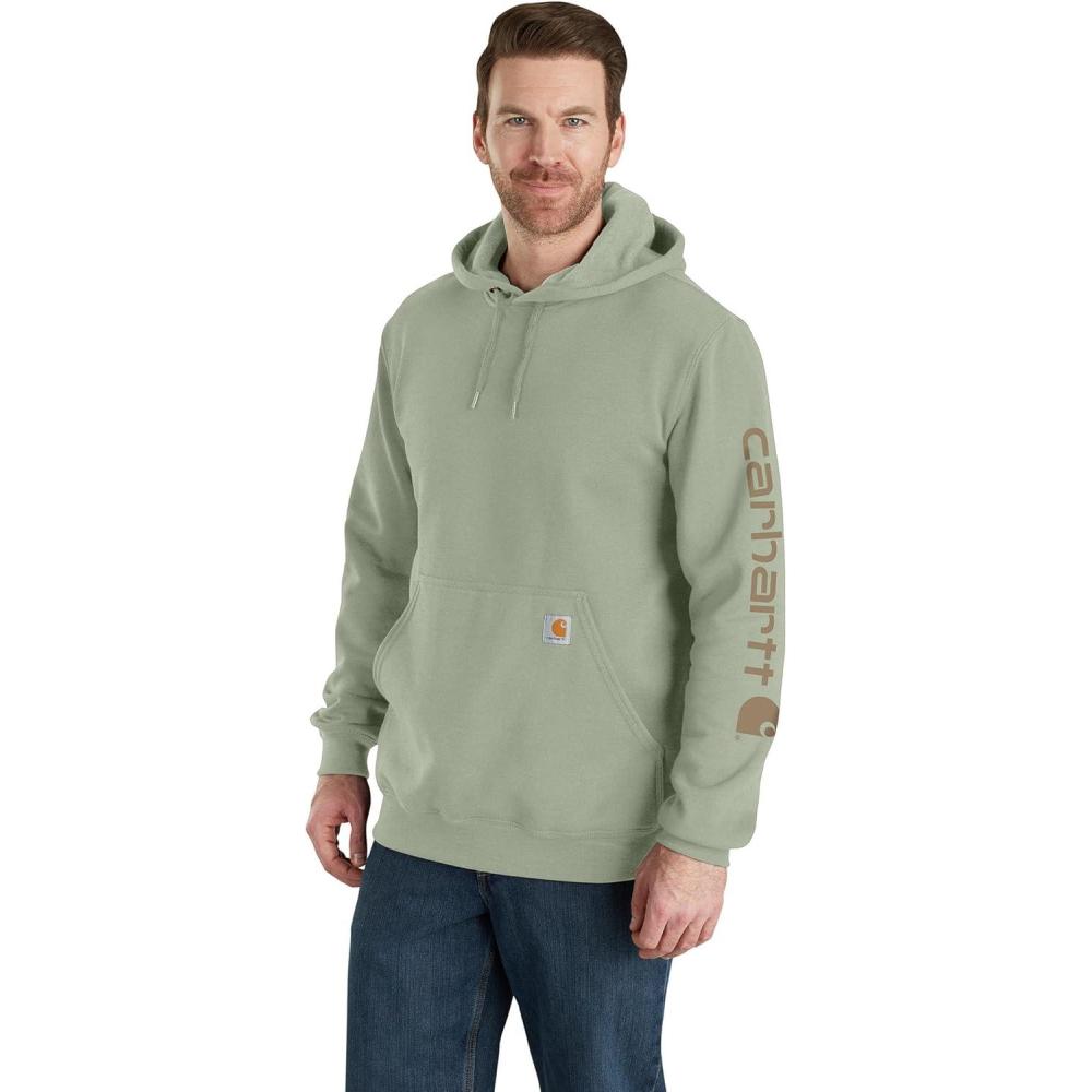 imageCarhartt Mens Loose Fit Midweight Logo Sleeve Graphic SweatshirtSage