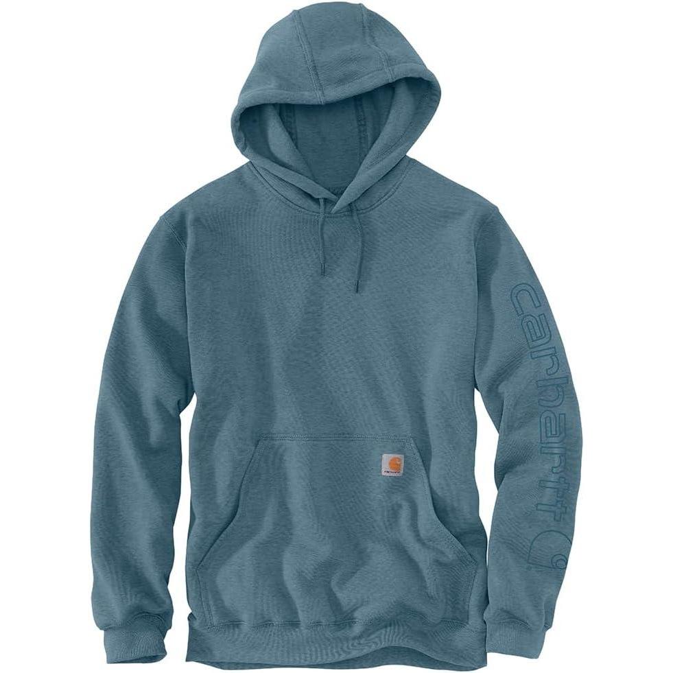 imageCarhartt Mens Loose Fit Midweight Logo Sleeve Graphic SweatshirtThundercloud Tonal