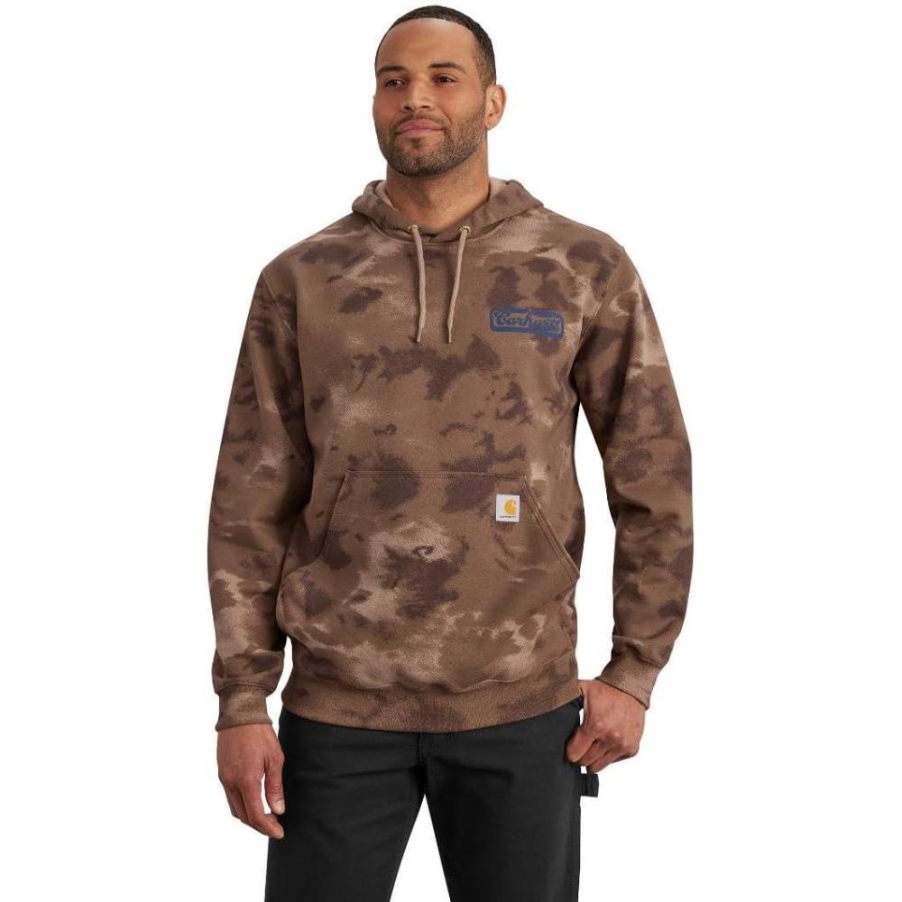 imageCarhartt Mens Loose Fit Midweight Watercolor Camo Graphic SweatshirtSoft Sepia Cloud Camo