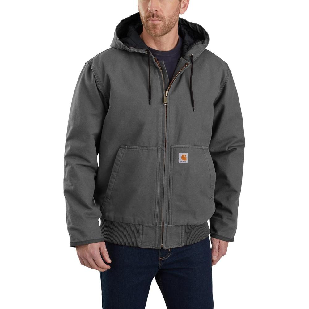 imageCarhartt Mens Loose Fit Washed Duck Insulated Active JacketGravel