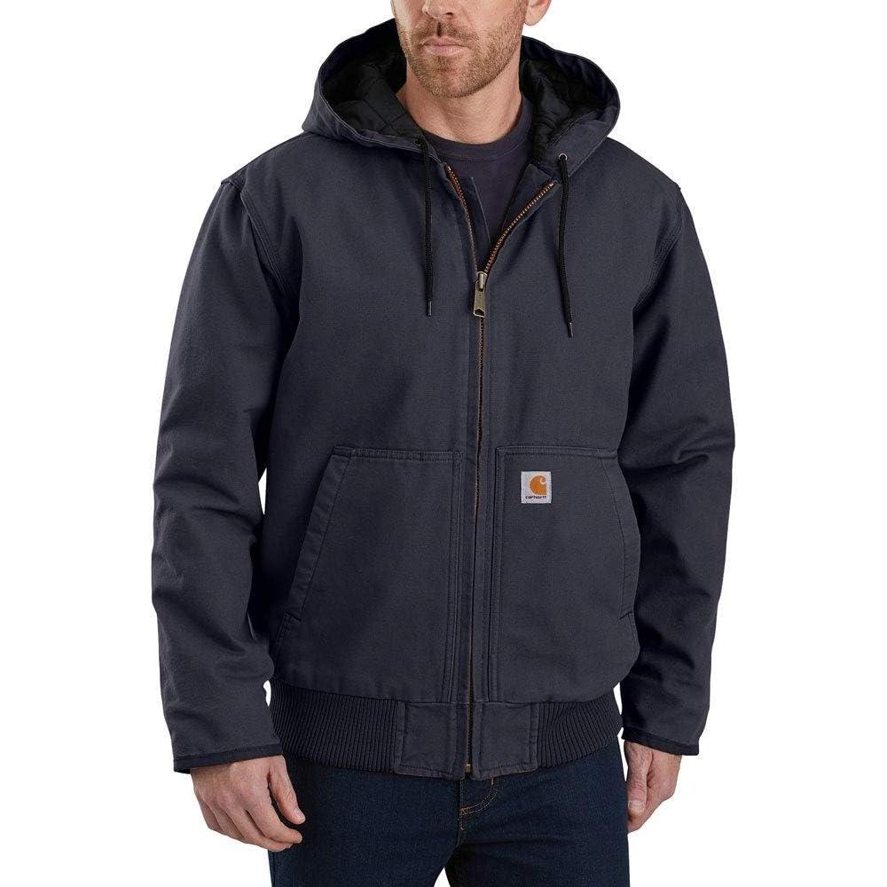 imageCarhartt Mens Loose Fit Washed Duck Insulated Active JacketNavy