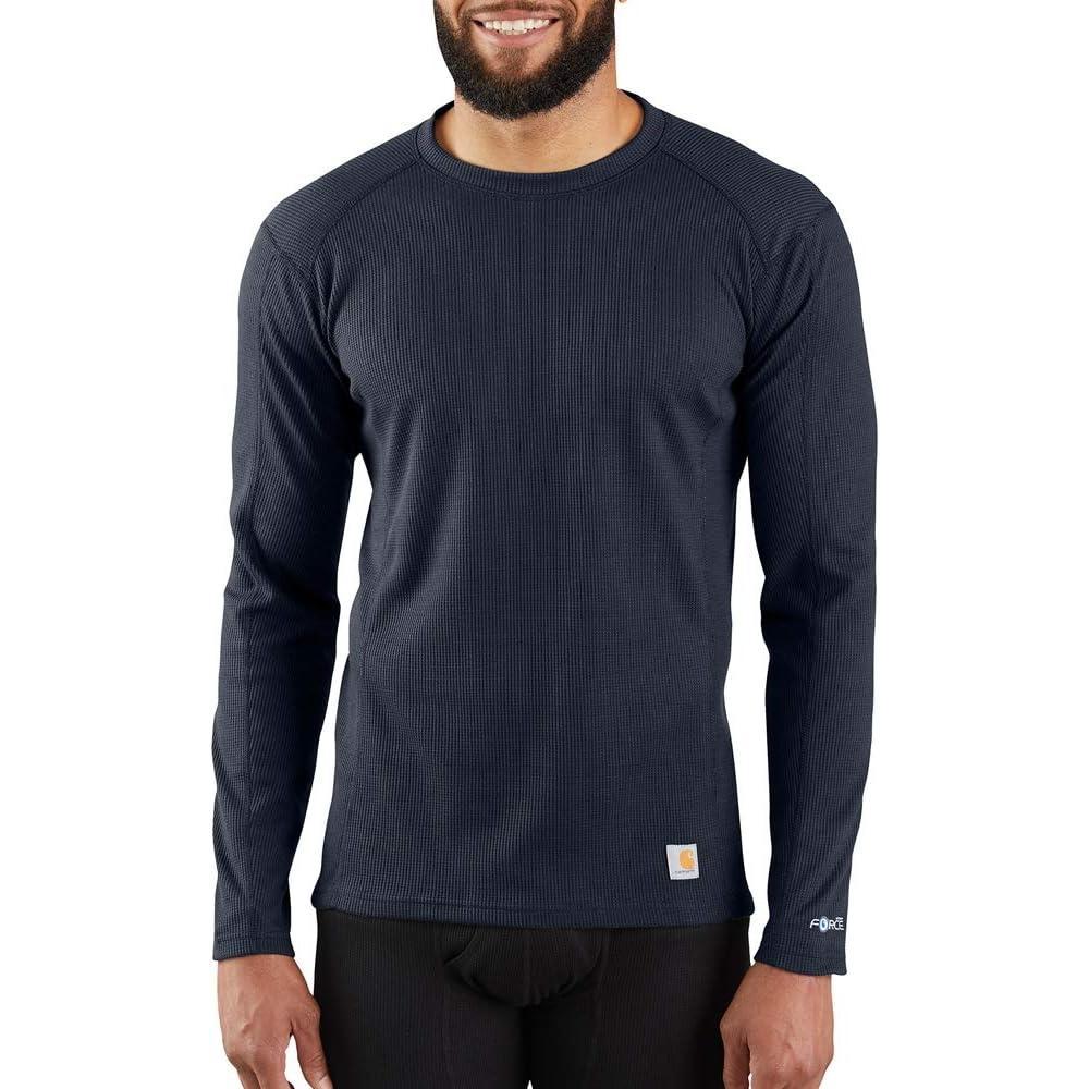 imageCarhartt Mens MBL113 Base Force Midweight Base Layer Classic CrewNavy