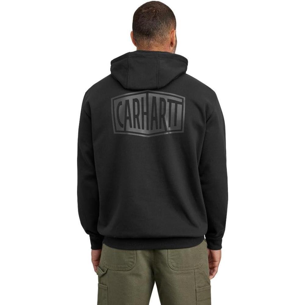 imageCarhartt Mens Rain Defender Loose Fit Midweight Logo Graphic SweatshirtBlack