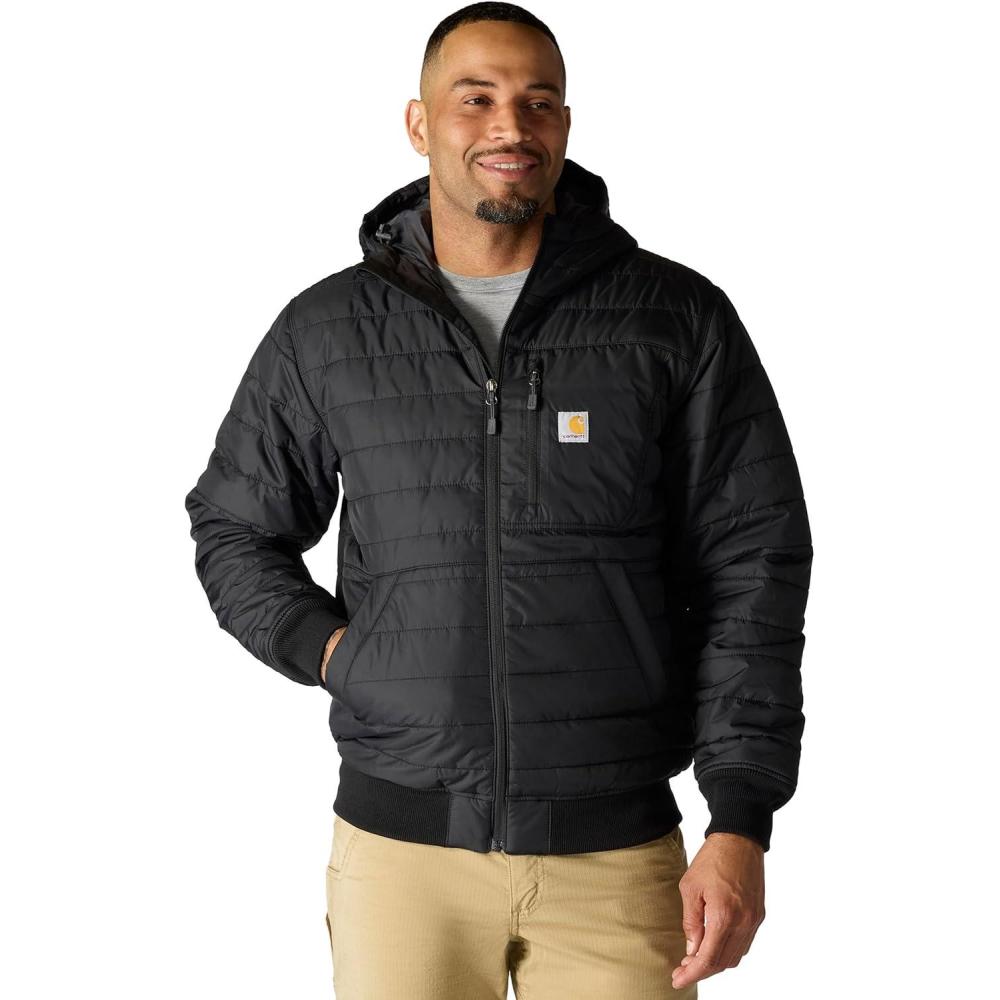 imageCarhartt Mens Rain Defender Relaxed Fit Lightweight Insulated Hooded JacketBlack
